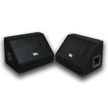 Load image into Gallery viewer, Pair of 15&quot; PA Speakers, 10&quot; Floor Monitors, and 4 Cables
