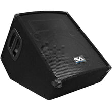 Load image into Gallery viewer, SA-12MT-PW - Pair of Powered 2-Way 12&quot; Floor / Stage Monitor Wedge Style with Titanium Horn
