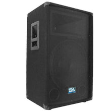 Load image into Gallery viewer, Pair of 15&quot; PA Speakers with two tripod speaker stands
