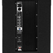 Load image into Gallery viewer, Pair of Powered 2-Way 15&quot; PA / DJ / Band Speaker Cabinet with Titanium Horns and Stands
