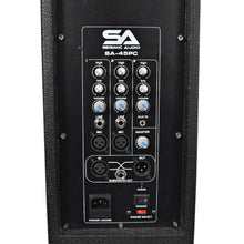 Load image into Gallery viewer, SA-CPPA2 - Powered Compact Portable PA System - Pair of 4x5 Column Speakers, Pair of 12 Inch Subwoofers and Poles
