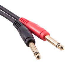 Load image into Gallery viewer, SA-DQTS3 - 3 Foot Dual 1/4 Inch TS Mono Male to Male Audio Cable
