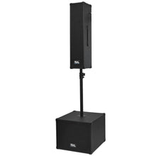 Load image into Gallery viewer, SA-CPPA1 - Powered Compact Portable PA System - 4x5 Column Speaker, 12 Inch Subwoofer and Pole
