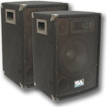 Load image into Gallery viewer, Pair of 10&quot; PA Speakers with two tripod speaker stands
