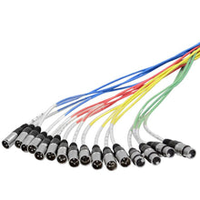 Load image into Gallery viewer, SAEM-12x4x100 - 12 Channel XLR Color Coded Snake Cable - 100 Feet
