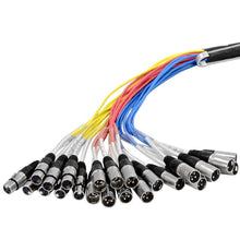 Load image into Gallery viewer, SAEM-16x8x150 - 16 Channel XLR Color Coded Snake Cable - 150 Feet
