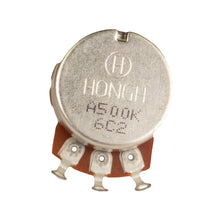 Load image into Gallery viewer, 8 Pack of Replacement Linear Taper Tone Pots - A500K-Ohm with Coarse Knurled Split Shaft
