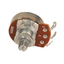 Load image into Gallery viewer, 8 Pack of Replacement Linear Taper Tone Pots - A500K-Ohm with Coarse Knurled Split Shaft
