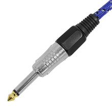 Load image into Gallery viewer, SAGCRBB-18-3PK - 18&#39; Black &amp; Blue Woven Guitar/Instrument Cable (3 Pack)
