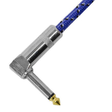 Load image into Gallery viewer, SAGCRBB-18 - 18&#39; Black &amp; Blue Woven Guitar/Instrument Cable
