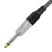 Load image into Gallery viewer, SAGCRBS-18-3PK - 18&#39; Black &amp; Silver Woven Guitar/Instrument Cable (3 Pack)
