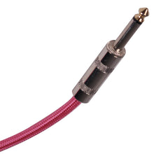 Load image into Gallery viewer, SAGCRPK-12 - 12&#39; Pink Woven Cloth Guitar/Instrument Cable
