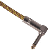 Load image into Gallery viewer, SAGCRYW-20 - 3 Pack of  20&#39; Yellow Woven Cloth Guitar/Instrument Cables
