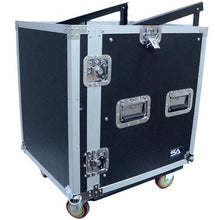 Load image into Gallery viewer, 12 Space Rack Case with Slant Mixer Top
