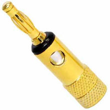 Load image into Gallery viewer, 24k Banana Connectors/Clips - Pack of 10 (5 Red/5 Black)
