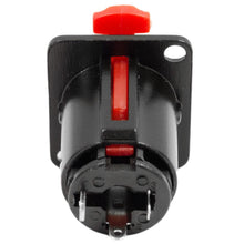 Load image into Gallery viewer, SAPT243 - Locking 1/4&quot; Female Panel Mount Connector - Black Metal 3 Pole
