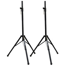 Load image into Gallery viewer, Pair of 12&quot; PA Speakers with two Tripod Speaker Stands
